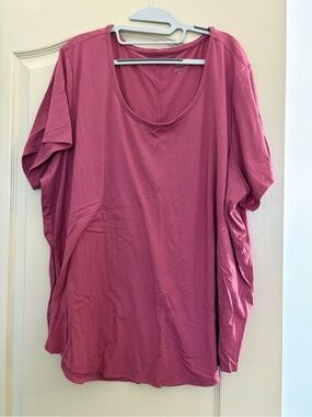 Joe Fresh Short Sleeve Scoop Neck Tee in Dusty Rose